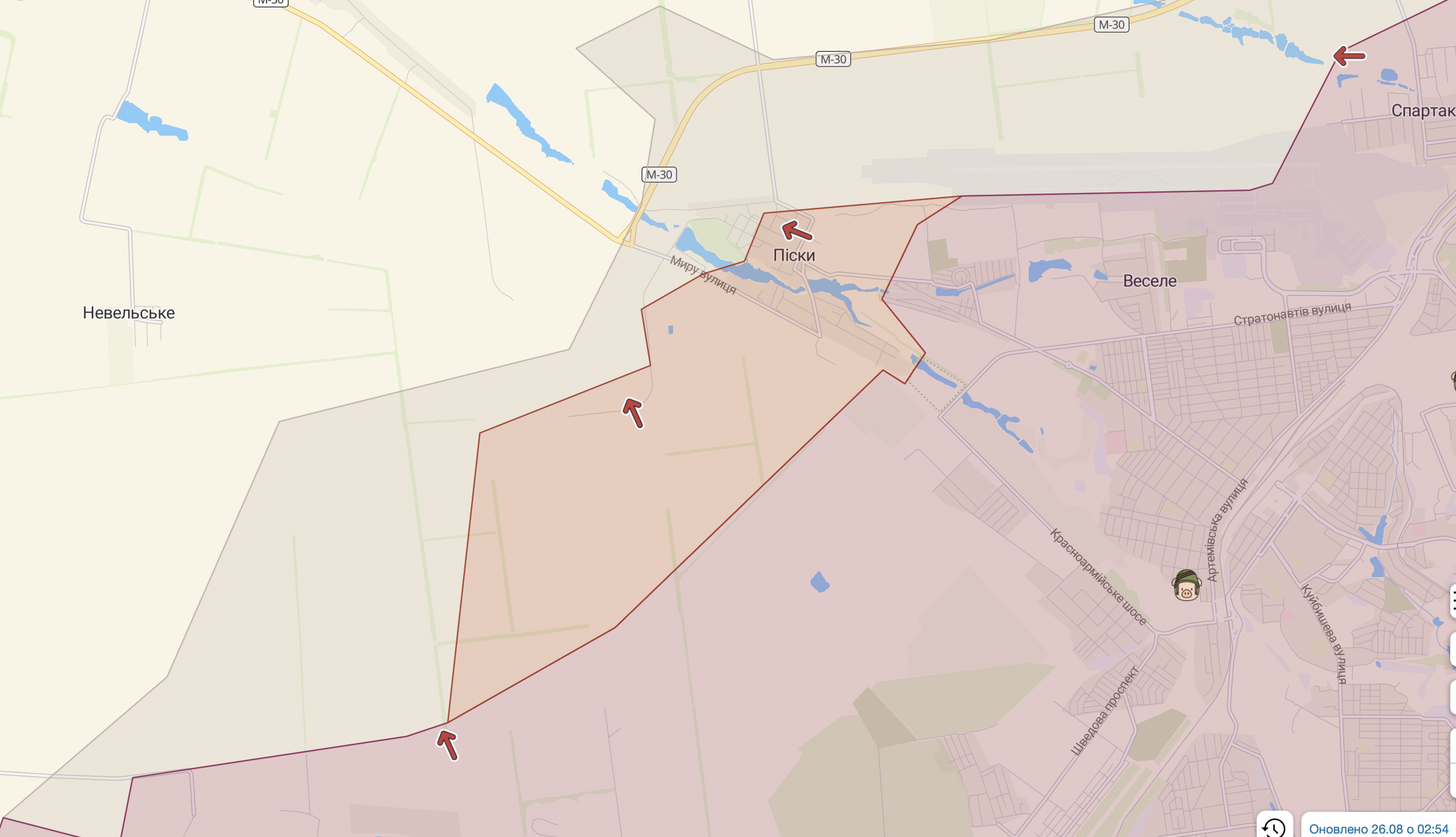 Карта війни в Україні на 26 серпня: де окупанти ведуть наступ